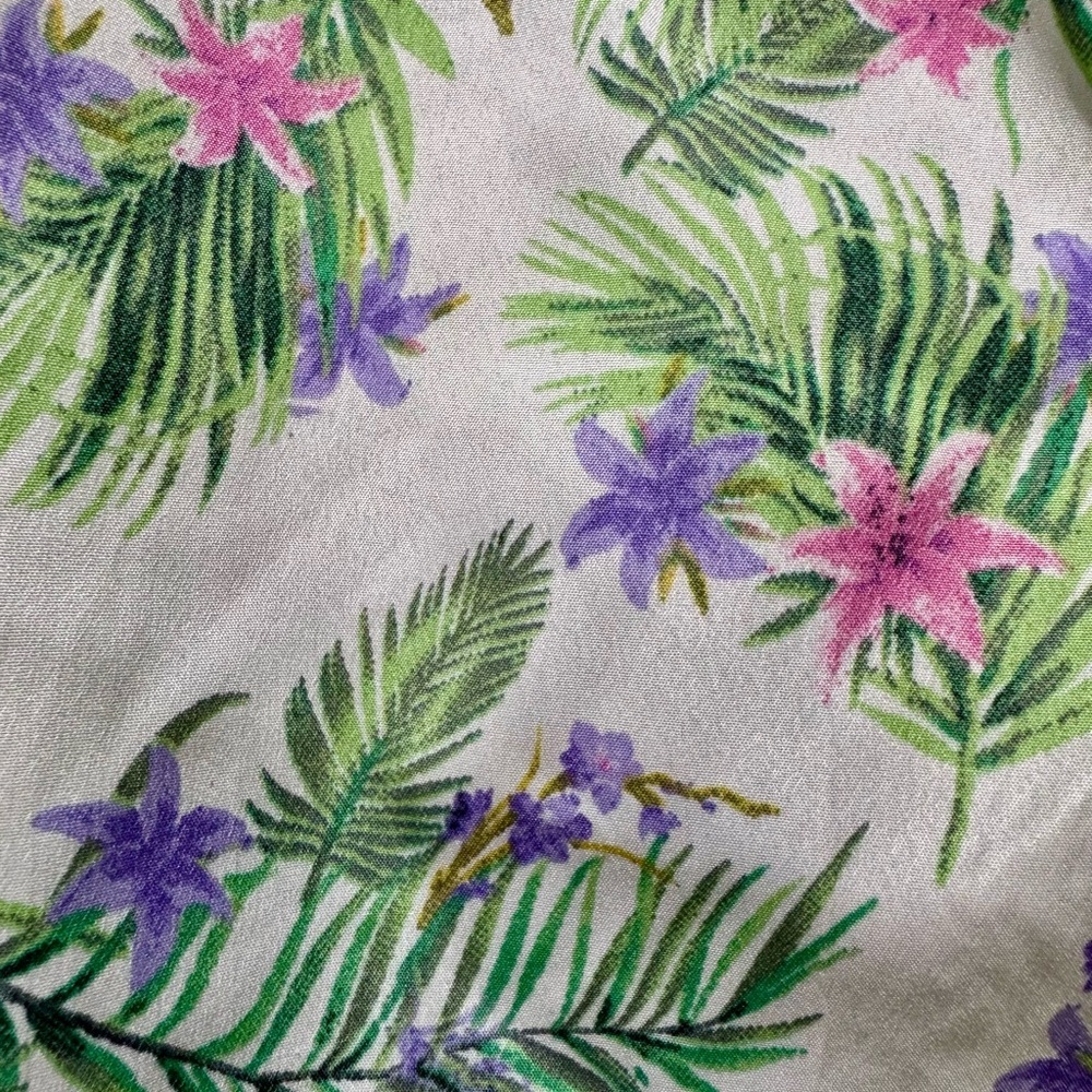 Cynthia Rowley Floral Palm Tropical Pajama Set – Top & Pants Size L - Picture 9 of 17
